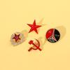 Русские смешные значки с котами Русская голубая кошка Брошь Красная звезда Красная звезда Русская булавка Любители кошек Друзья