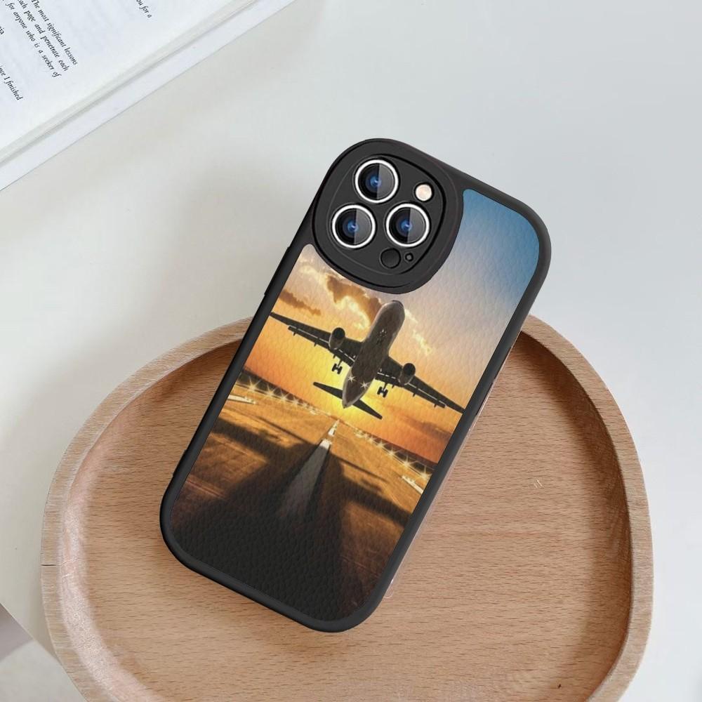 Чехол для телефона Самолет Самолет Жесткая Кожа Для iPhone 14 13 12 Mini 11 14 Pro Max Xs X Xr 7 8 Plus Fundas