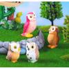 1Pcs Home Decoration Owls Figurine DIY Craft Micro Landscape Ornament New Animal Miniatures