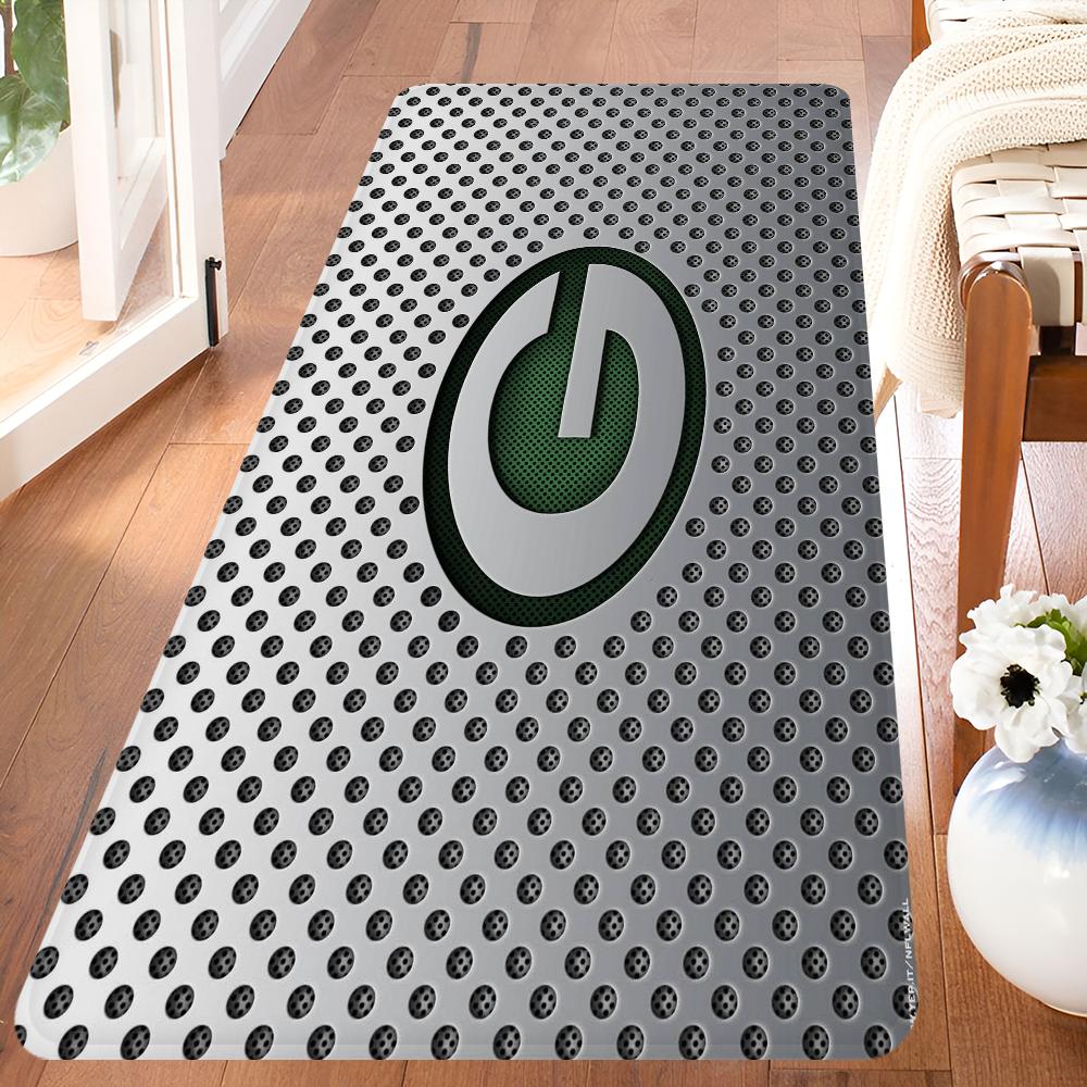 Зелёный Бэй Пэкерс Комнатные коврики Противоскользящие Впитывающие воду Длинный коврик-подушка Коврик для спальни Бытовые ковры