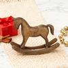 Yousheng Резьба по дереву Лошадка-качалка Фигурка Винтажная Миниатюрная Статуэтка Лошадки-качалки Украшение для Дома Офиса Гостиной Настольное Украшение Орнамент