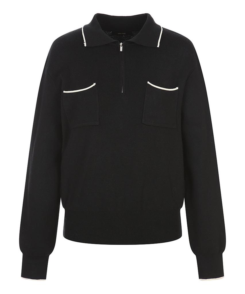 VANAKE Zip-Up Collar Design Knit_Vb42Ktq403Z