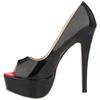 LOSLANDIFEN Sexy Peep Toe Platform Women Pumps 14cm Super High Patent Leather Heels Shoes Red Wedding Stilettos Large Size 43 44