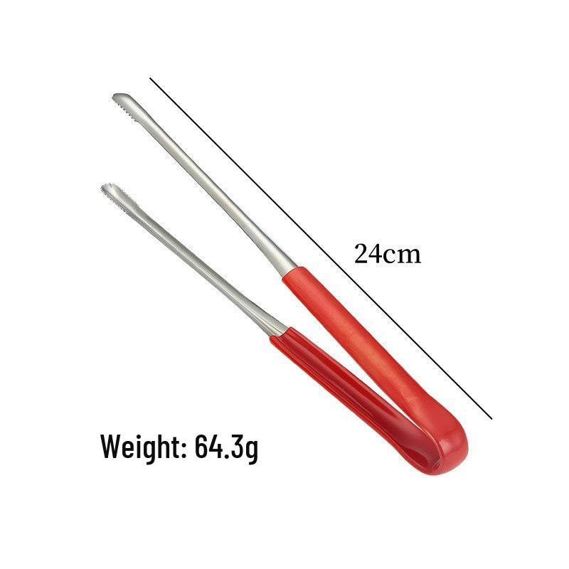 Корейский стиль 304 Нержавеющая сталь Зазубренные щипцы для барбекю и хлеба