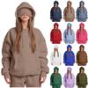 Unisex Hooded Sweatshirt With Built-in Eye Mask, Casual Long Sleeved, Solid Color Sports Pullover, Loose Fit Sweatshirt