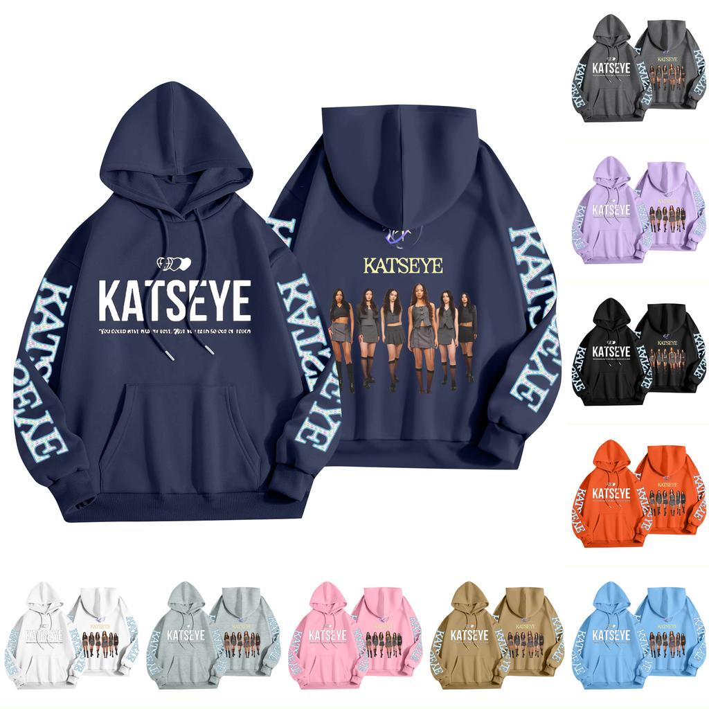 Unisex Fashion Lightweight Long Sleeve Pullover With Pockets Printed Hoodie