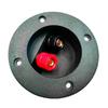 Black Speaker Terminals Connectors Round Box with 2 Banana Gildeds Subwoofer Stereoes Plug Spring Cup Connection