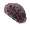 Beret Retro Leopard Print Artist Hat Plush Bud Hat Women Autumn Winter