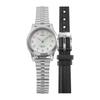 TIMEX MAIN STREET BOX SETS Wristwatch with Pearl Dial, Stainless Steel, Mineral Glass, Quartz Movement, 38mm, American Brand, TWG063500, Unisex, Silve