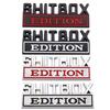 3D Zinc Alloy Emblem SHITBOX EDITION Badge Car Tail Side Sticker Accessories for Jeep, Dodge, Chrysler and Trucks. ALU1