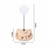 Wooden Interactive Cat Toy Swing Leak Food Dispenser Ball Track Roller Puzzle Play Toy for Indoor Cat Mental Enrichment