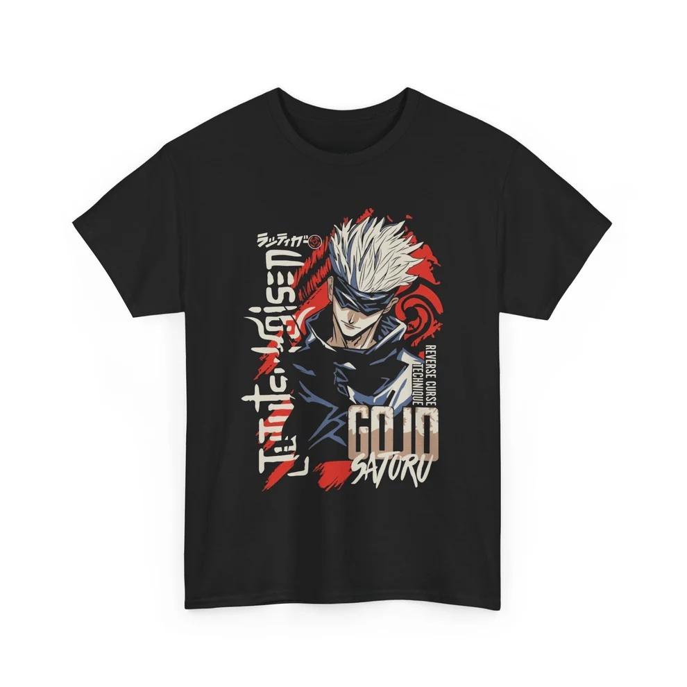 Jujutsu Kaisen Gojo Reverse Curse Pure Cotton Tshirt Unisex and Women Anime Style Fashion Comfortable Casual Short Sleeved Tshirt