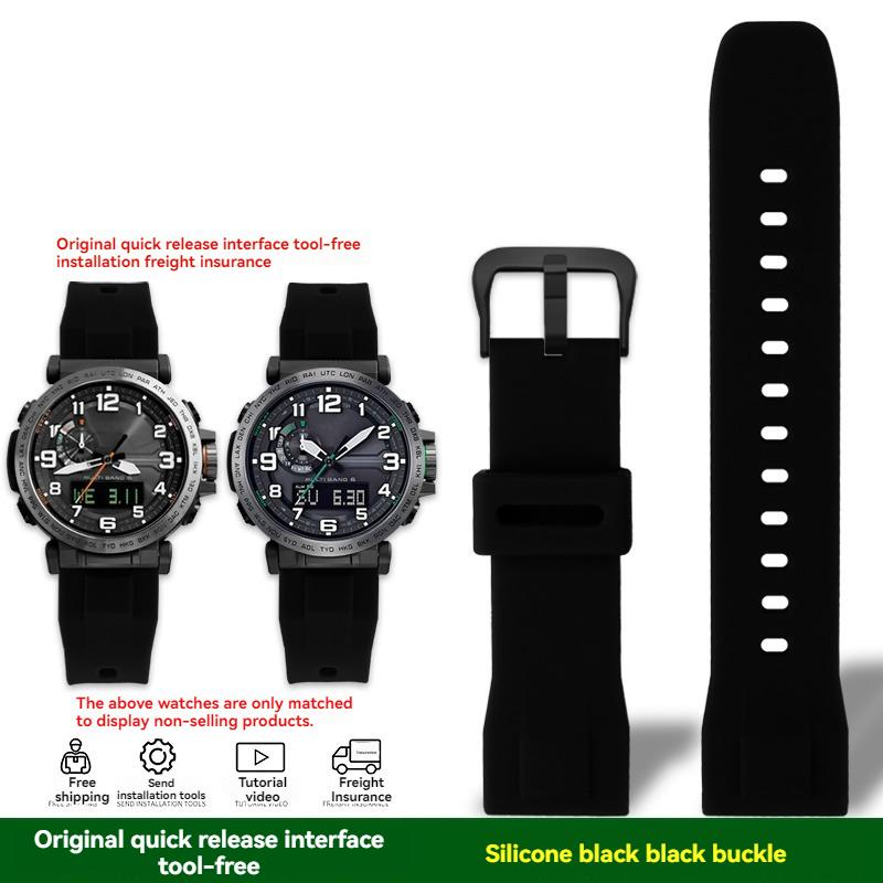 Для серии Casio PROTREK PRG-601 PRG-600 PRG-650 PRW-6600Y GA2200 Дышащий нейлоновый холщовый ремешок 24 мм Быстросъемный браслет