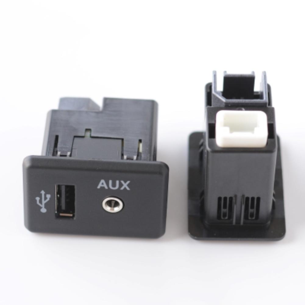 Автомобильный AUX USB-порт Аудиоадаптер Изготовлен из АБС-пластика Недеформируемая Конструкция Решение для Быстрой Установки