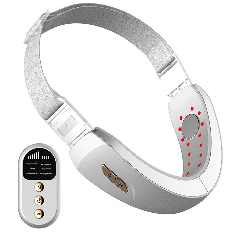 Устройство для лифтинга лица Светодиодная фотонная терапия Вибрационный массажер для похудения лица V Спасательный пояс для лица Двойной подбородок V-образный лифтинг щек V Массажер для лица