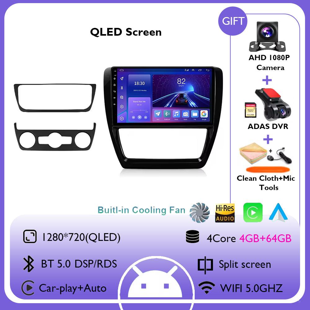 10-дюймовый автомобильный радиоприемник для Volkswagen VW Jetta 6 MK6 2011 - 2018 беспроводной Carplay Android Auto мультимедийный плеер автомобильная стереосистема навигация