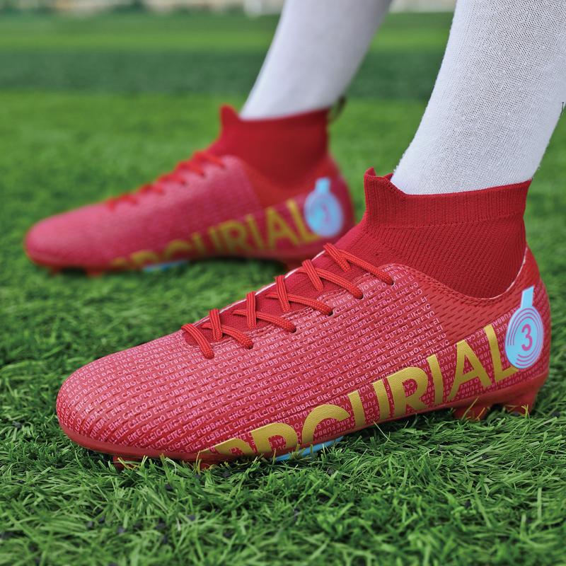 Мужские футбольные бутсы 31–48 лет, носки с длинными ногтями, профессиональные детские футбольные бутсы для соревнований, тренировок