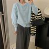 Vintage Knitted Sweater Coat Spring Autumn Style Sweater Cardigan Single Row Button Outerwear Korean Style Outer Layer
