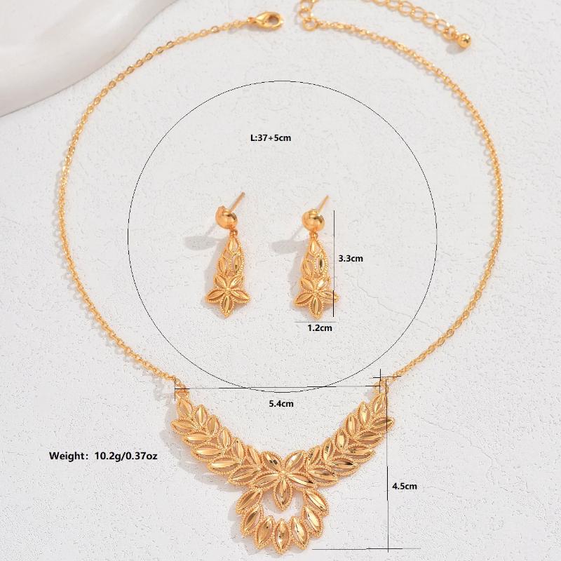 BLINGBAY женский комплект ювелирных изделий, милые романтические этнические модные свадебные аксессуары, серьги и ожерелье, комплект современных украшений для девочек, подарок