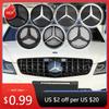 2025 Hot Car Sticker Car Front Grill Emblem Star Badge 3D Mirror OE Style Flat Surface For Mercedes Benz W245 W204 X204 B180 B20