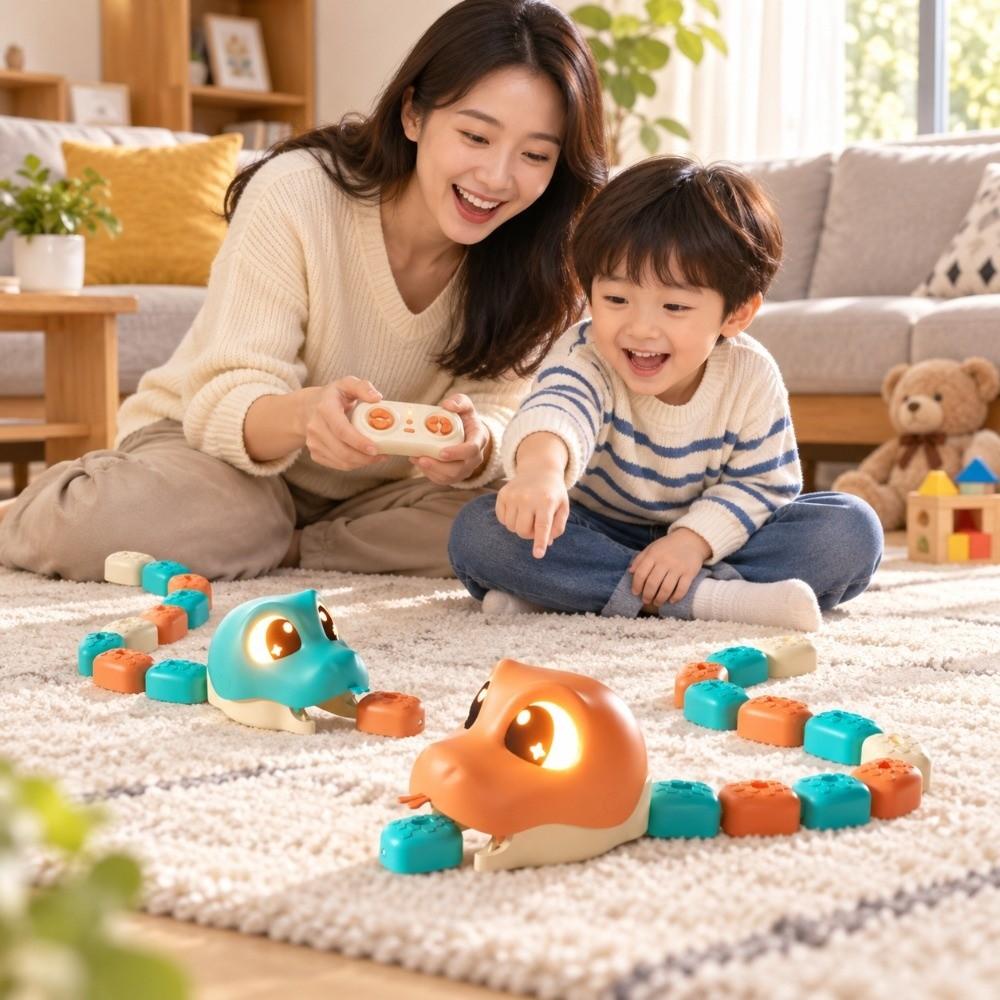 Interactive Remote Control Car Rechargeable Greedy Snake Car Magnetic RC Car  2 Players Battle