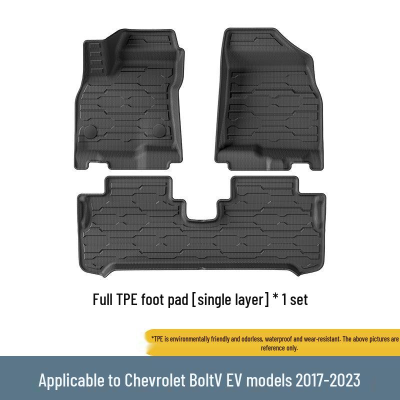Индивидуальные всепогодные коврики для пола Chevrolet Bolt EV из TPE (2017-2023)