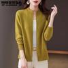 Zipper Sweater Jacket for Women Spring Autumn Winter Versatile Knitted Cardigan for Women