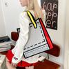 Canvas Comic Shoulder Bag Cartoon Graffiti Messenger Bag Simple 2D Anime Tote Bag  School