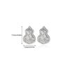 Fine Flash Gourd Retro High-end Zircon Gourd Stud Earrings Women's Light Luxury Fortune Temperament Ear Jewelry