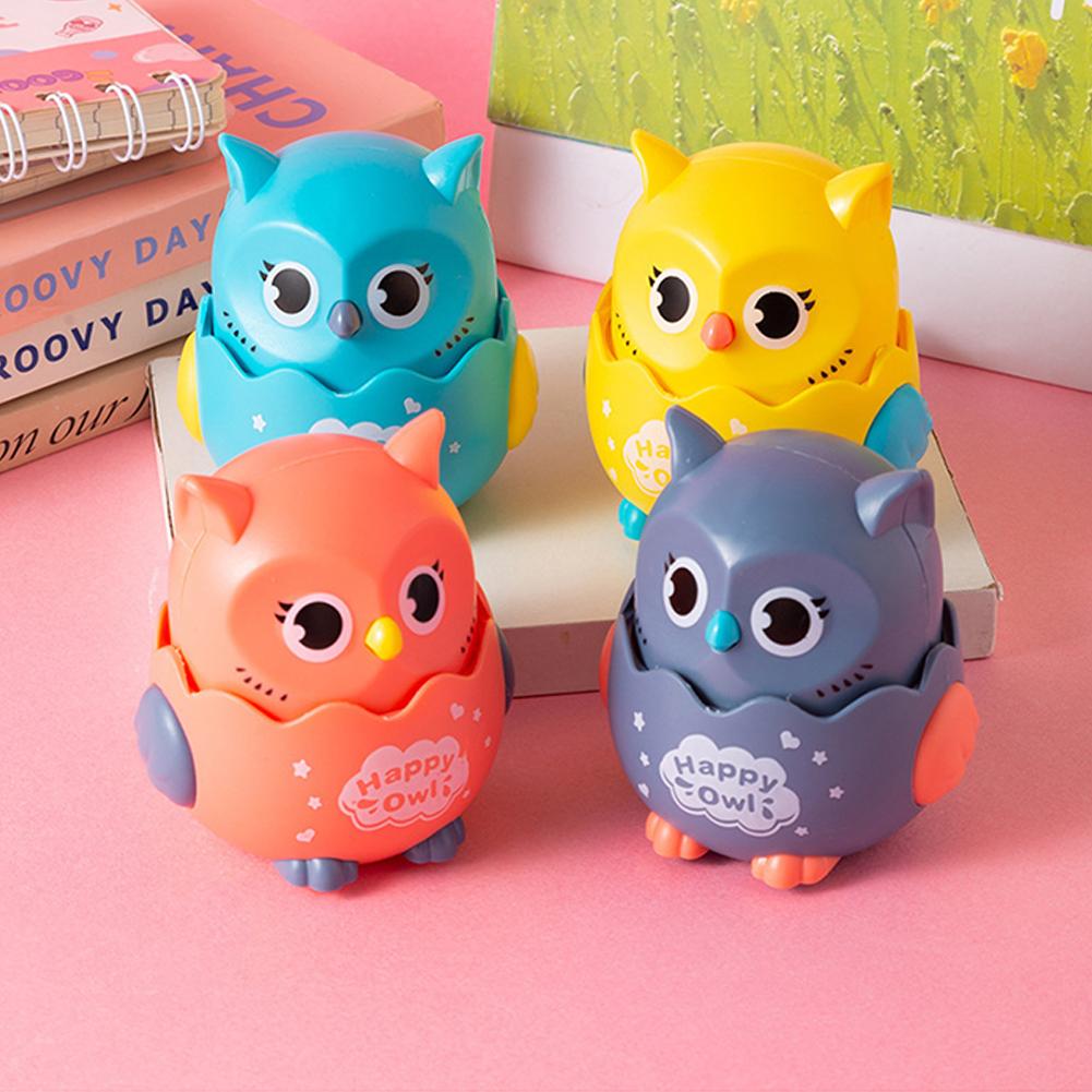 Cute Press-Type Owl Sliding Toy No Battery Required Inertial Power Car Educational Decompression Toy For Children Montessori Toy