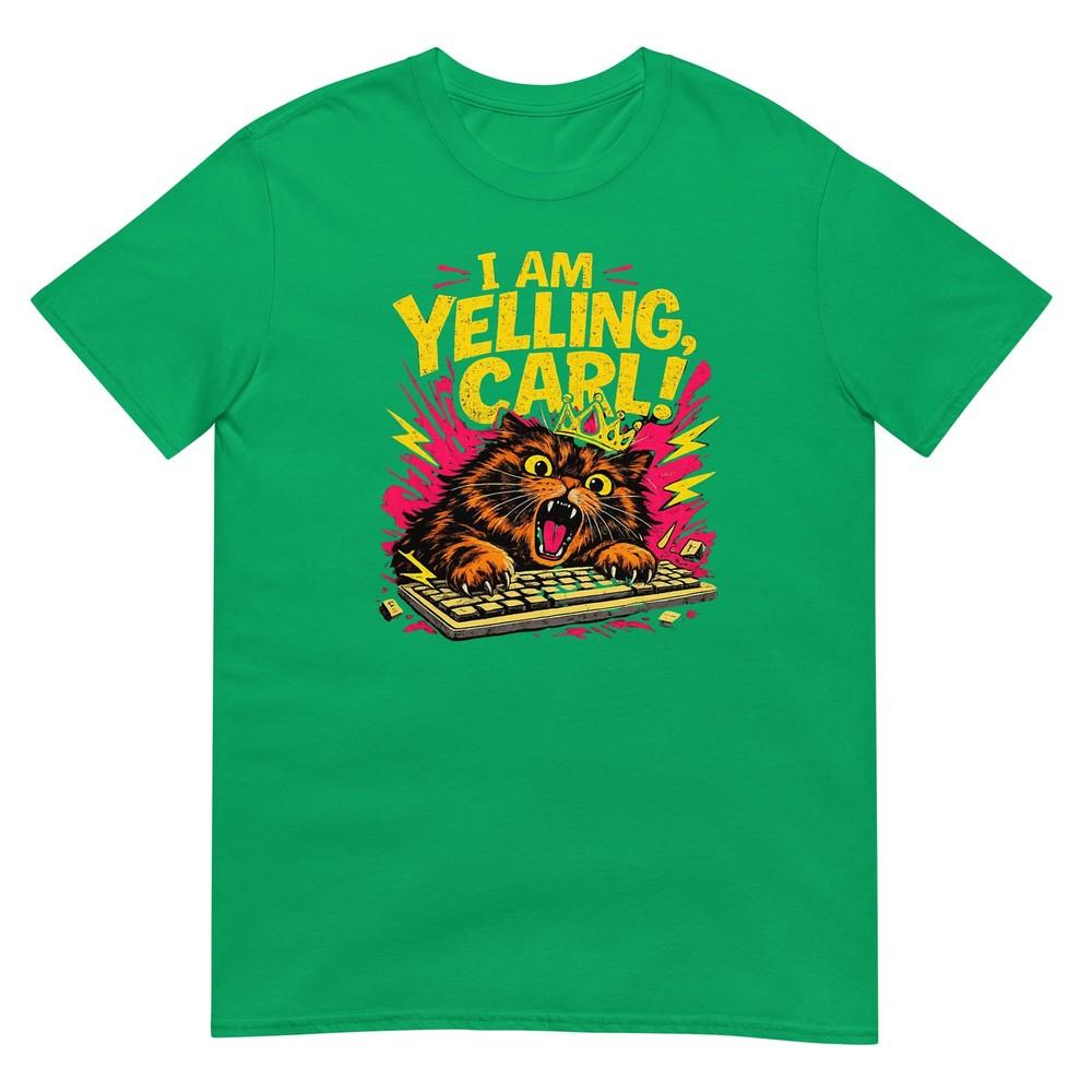Funny I Am Yelling Carl Donut Cat Meme Graphic Tshirt