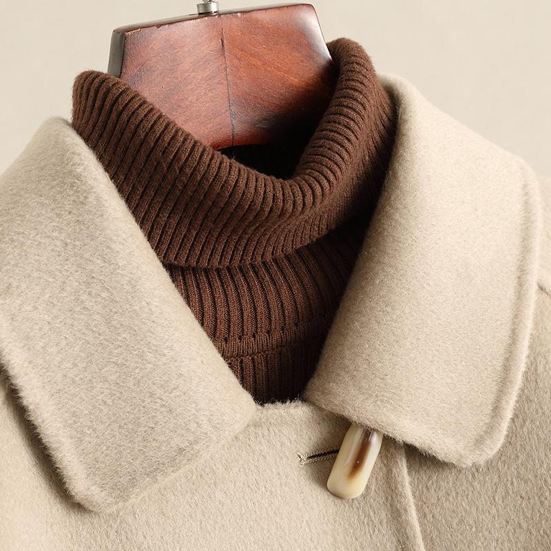 Двустороннее шерстяное пальто женское короткое свободное высококлассное модное осеннее новое шерстяное пальто маленькая женщина