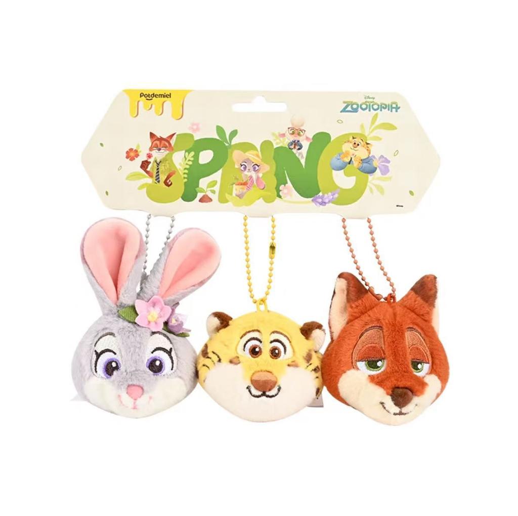 12cm Classic Anime Genuine Zootopia Plush Keychains Small Pendant Bag Hangings Christmas Birthday Gifts For Kids