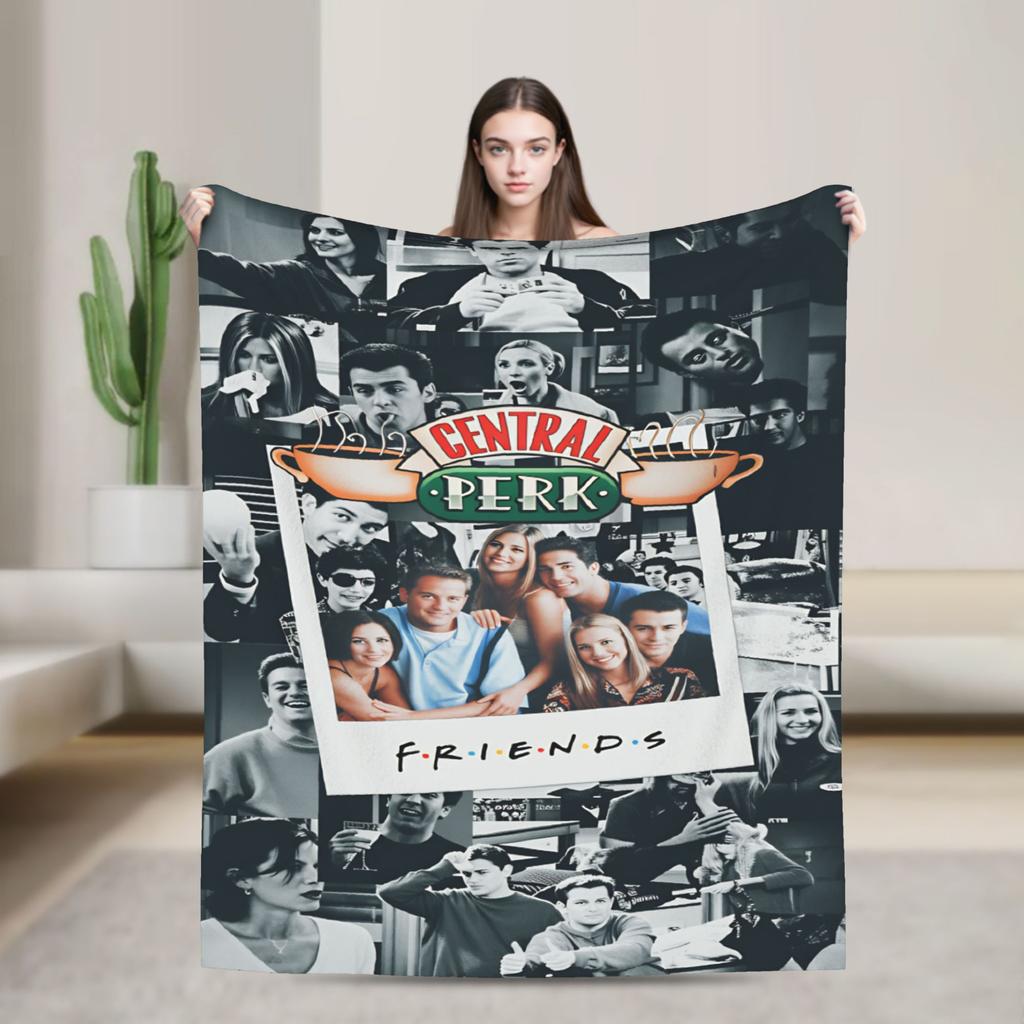 Friends Television Cartoon Blankets Warm Soft Plush Throw Blanket For Couch Bed Travel Office Flannel Bedspread Bed Cover