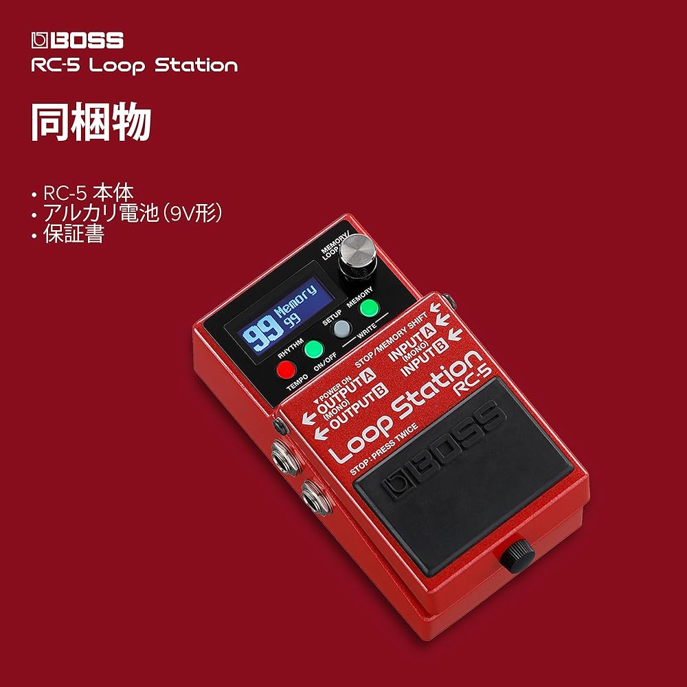BOSS Boss Loop Station Looper RC-5 Compact Stereo Compatible Up to 13 Hours Recording Effector Gu...