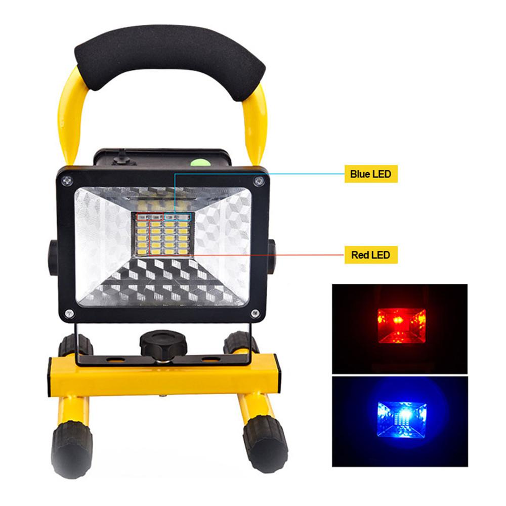 LED Portable Rechargeable Floodlight Waterproof Spotlight Battery Powered Searchlight Outdoor Camping Hiking Emergency Work Lamp