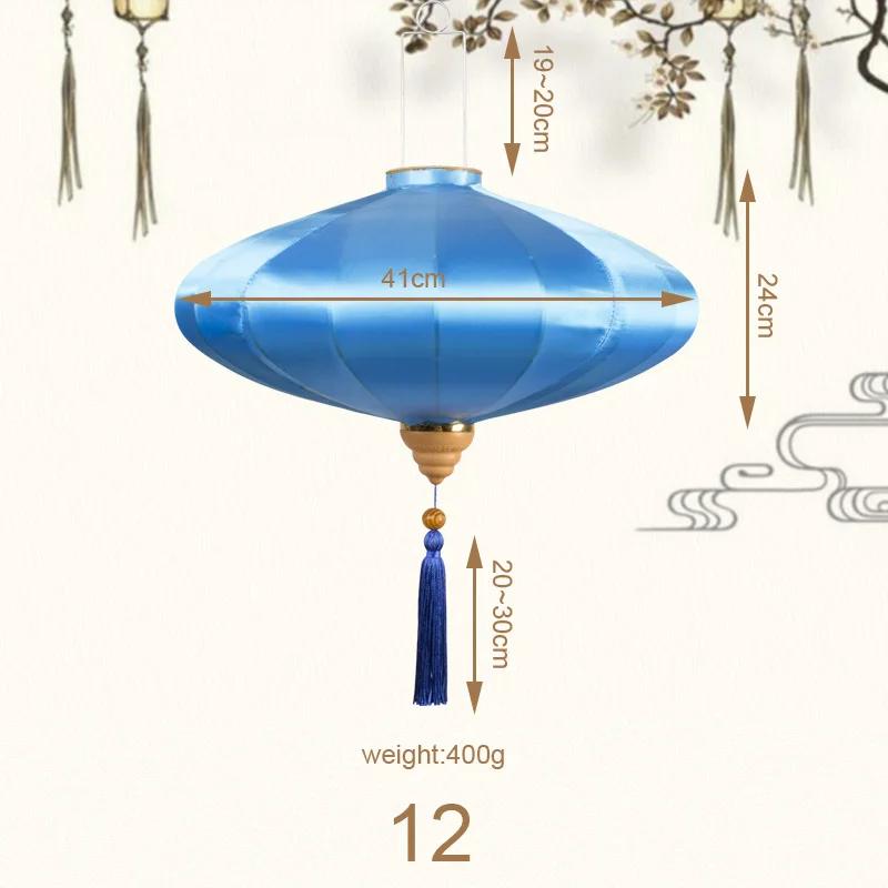 12/14 дюймов Древний стиль Китайский ретро шелковая ткань Вьетнам Дворцовый фонарь Водонепроницаемый Середина осени Свадебный фестиваль Декор Фонари