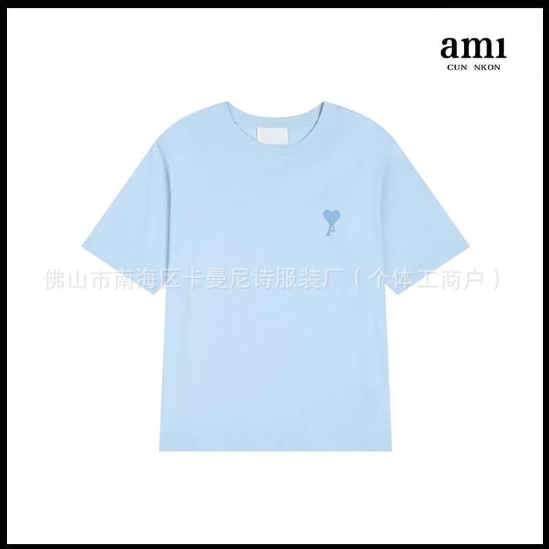 Unisex Cotton Short Sleeve T-Shirt Loose Fit Round Neck Heart Print Casual Tee 2025