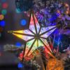Christmas Tree Topper Star Waterproof Soft Lighting Battery Powered LED Glowing Five-Pointed Star Light Christmas Tree Ornament