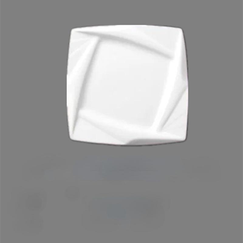 Креативная бытовая кухонная плита квадратная гостиничная ресторанная посуда чисто белая утолщенная изолированная тарелка десертная тарелка