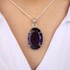 Amethyst Gemstone 925 Sterling Silver Jewelry Handcrafted Pendant 1.75" For Wife PP-63-2