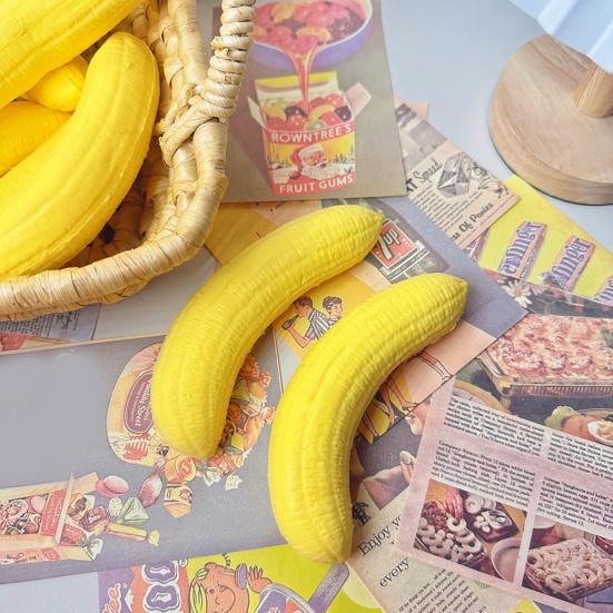 Мягкая пищалка-банан, игрушка-пищалка для снятия стресса, медленно восстанавливающая форму, фруктовая игрушка, веселая, лечебная, сенсорная игрушка для студентов