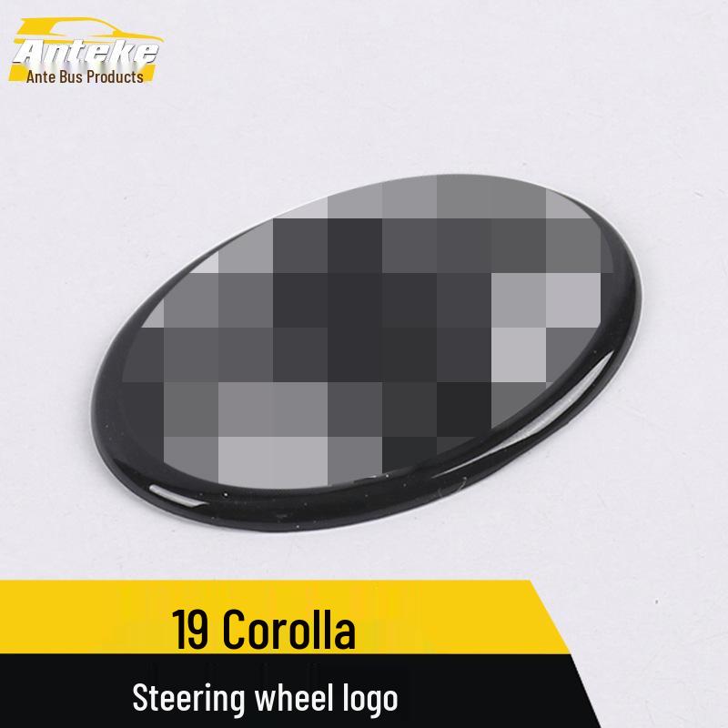 Stainless Steel Steering Wheel Emblem & Body Logo Decoration for 2019 Corolla