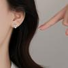 Минималистичные геометрические жемчужные серьги для женщин Модный уникальный дизайн Корейские