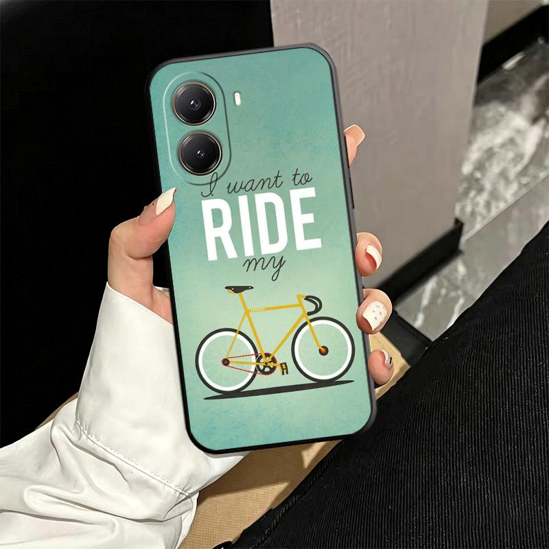 Мягкий спортивный чехол для телефона с изображением велосипеда для Xiaomi Poco X5 X6 X7 X8 Pro Max X3 F7 F8 Ultra M8 M7 M6 M5 Redmi 15 15C 14C 13C 12C X4 F