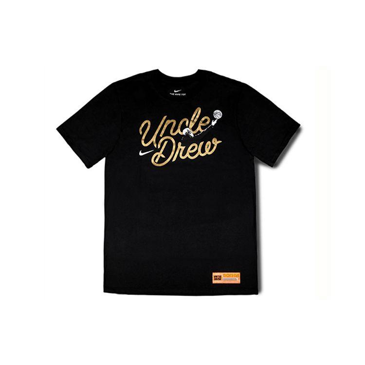 Nike Черная и золотая баскетбольная мужская футболка Uncle Drew BQ6203-010
