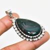 Bloodstone Gemstone Handmade 925 Silver Plated Jewelry Pendant 2.08"