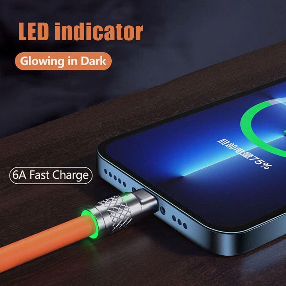 Кабель для быстрой зарядки USB 3 в 1 120 Вт/100 Вт для iPhone Max, шнур 1,2 м, C-тип на U E1K5