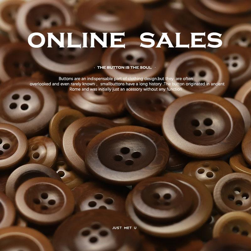 Fruit Clothing Buttons Four-Eye Blazer Fur Coat Buttons Knitted Cardigan Trench Coat Decorative Buttons