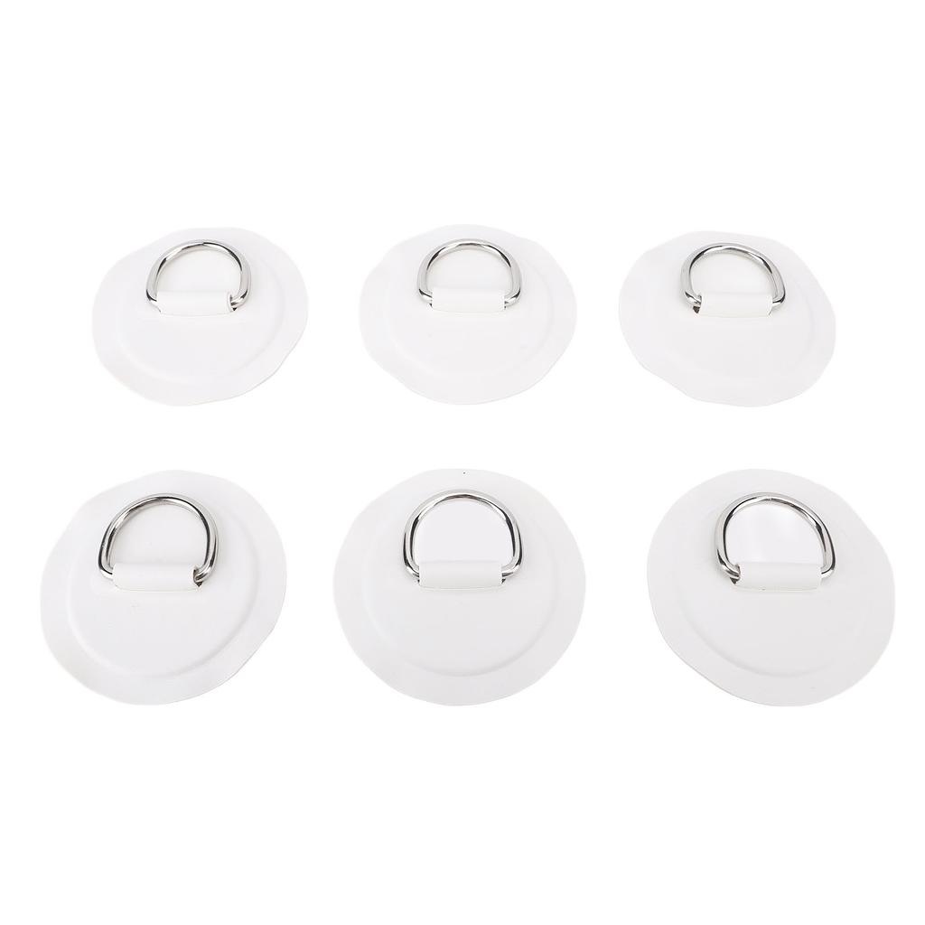 Stainless Steel D Ring Patch Kit PVC Paddle Board D Rings with Rope Hooks for Kayak Inflatable Boat